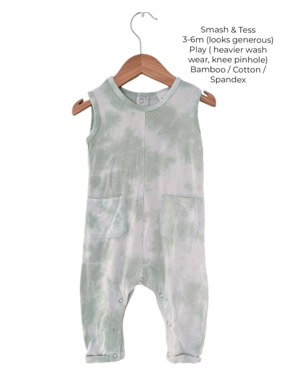 Smash & Tess Tie Dye Tank Romper 3-6m‎ | Bamboo Baby Clothing
